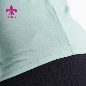 OEM Engros Quick Dry Polyester Spandex Lett Gym Tank Top for kvinner