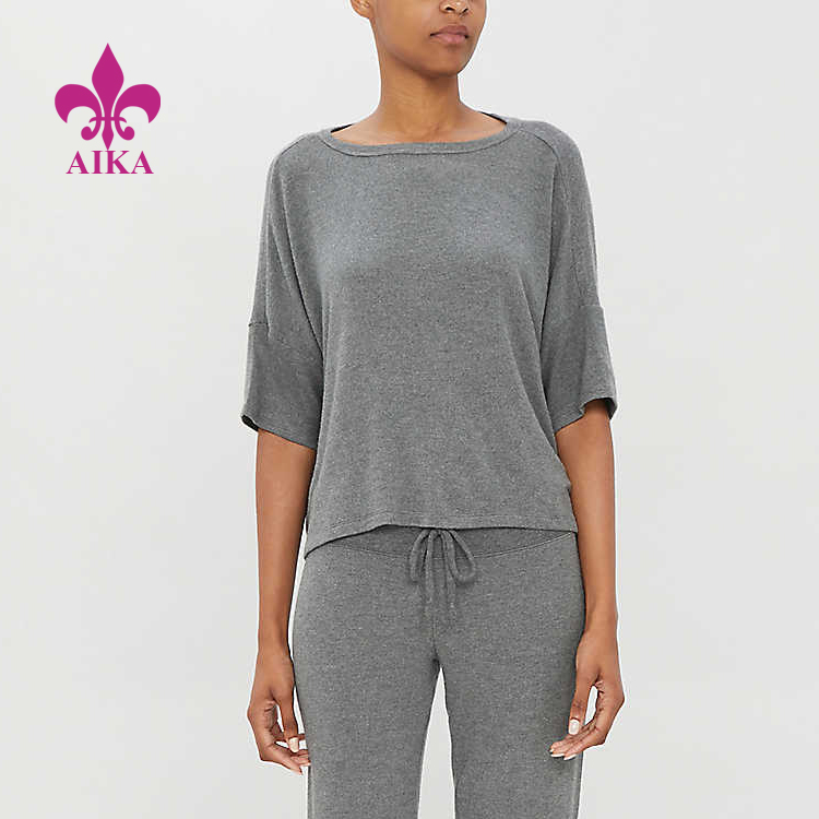 Vakadzi Mitambo Pfekai Casual Style Keyhole Back Plain Soft Breathable Gym Yoga T-shirt