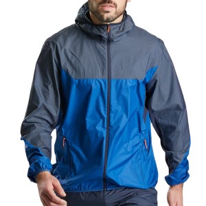Wholesale Woven Lightweight Waterproof 100% Polyester Custom Sportswear Jacket Men