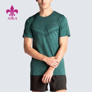 Latest Custom Quality Wholesale Design Men's Active Training Wear Breathable Seamless T-shirts