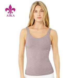 Novopristigla 2021., ženska majica bez rukava za teretanu, prilagođena robna marka za jogu, rastezljiva ženska majica protiv pilinga