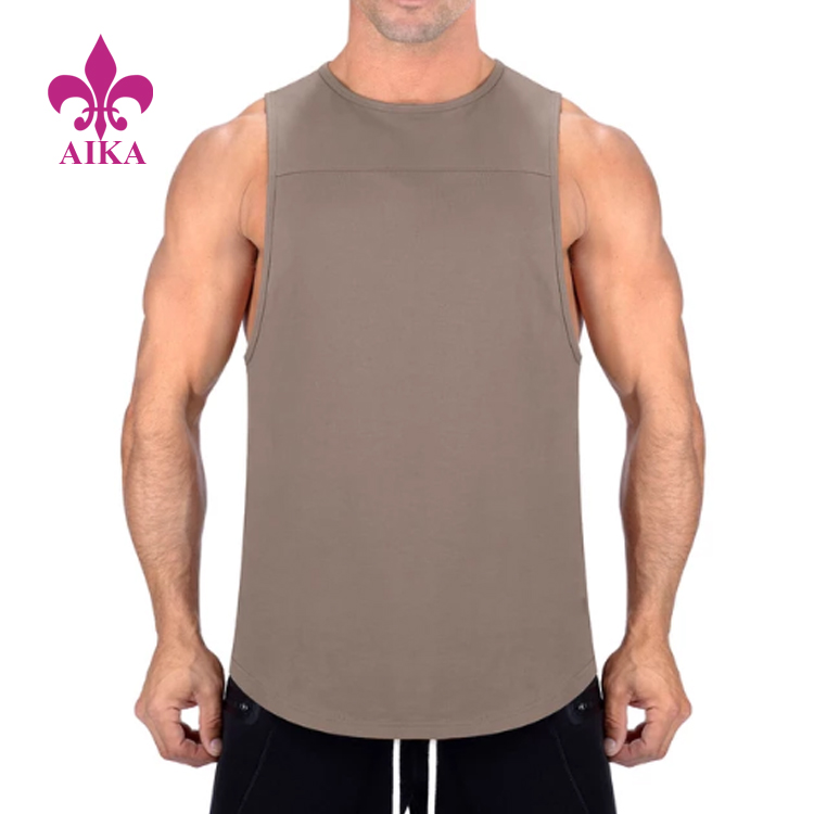 Veleprodajni jopič OEM po tovarniški ceni za fitnes, moška majica brez rokavov za telovadnico