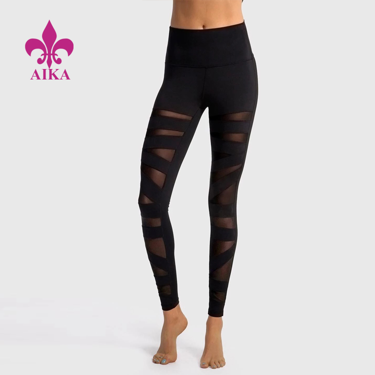 Nova roba de roba esportiva Leggings personalitzats de cintura alta transparents de ioga per a dones