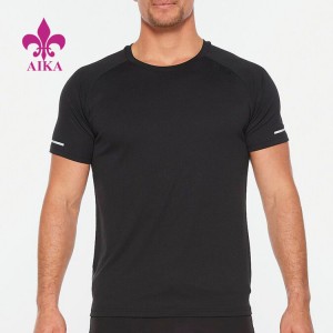 Tilpasset logotrening Fitness Wear Compression Shirt Muscle Gym T-skjorte for menn