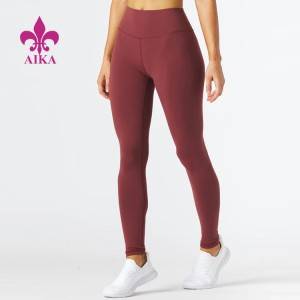 MOQ ទាបចង្កេះខ្ពស់ជាមួយនឹងខ្នង V Seaming Leggings Fitness Gym ខោ Yoga សម្រាប់ស្ត្រី