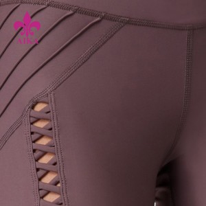 Novas leggings esportivas elegantes e ocas para mulheres com elástico na bunda