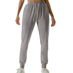 Vendu à l'ingrossu OEM Price Jogger Elastic Drawstring Waist Lightweight Gym Sweatpants for Women