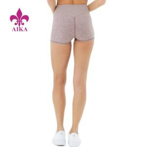 Shorts femininos de cintura alta com design clássico de moda e secagem rápida para academia