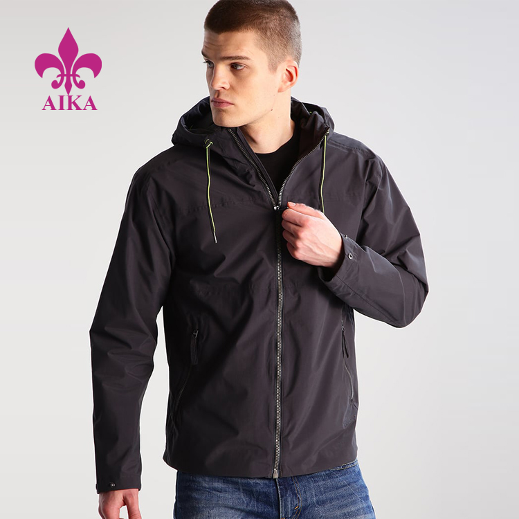 Ambongadiny High Quality Custom Gym Clothing Plain Breathable High Collar Lehilahy Windbreaker Jacket