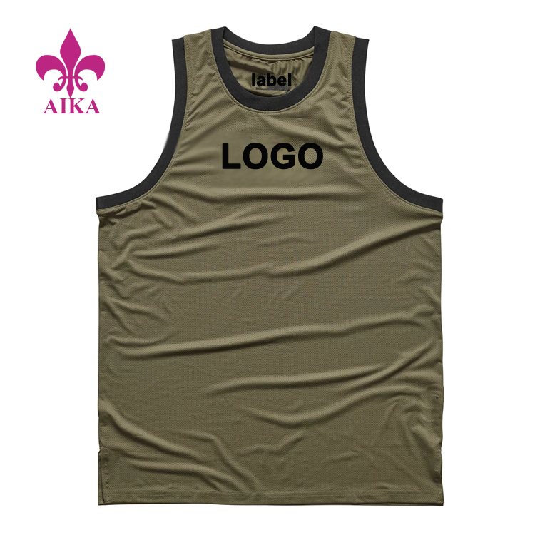 Mesh Fabric Design Summer Vave Dry Tank Tank Top Fitness Sports Wearg Mens Stringer