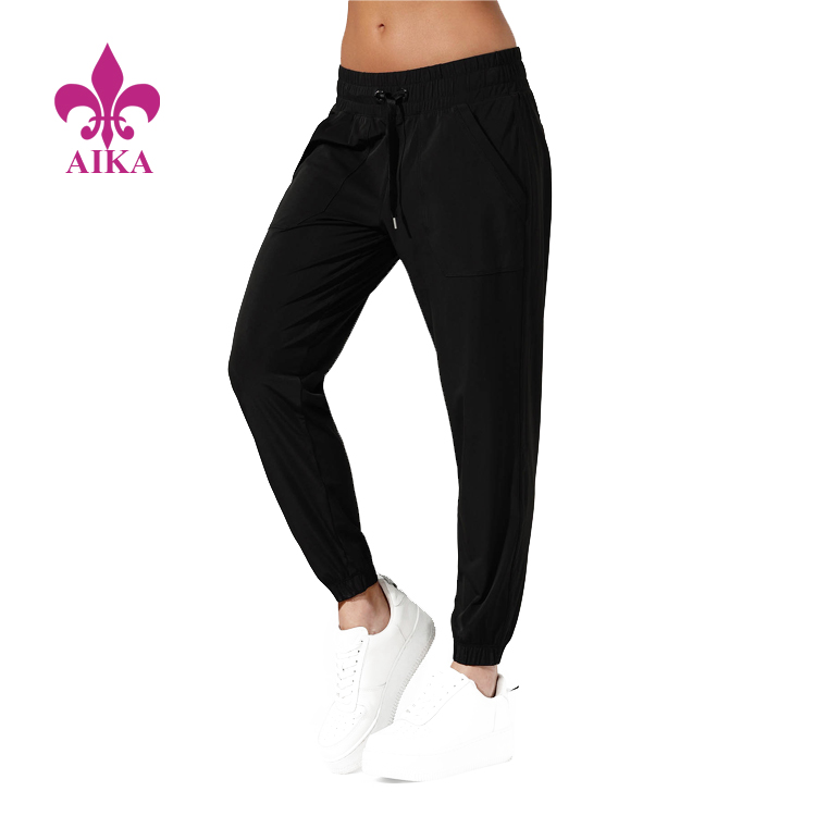 Veshjet më të fundit sportive të personalizuara Pantallona aktive për femra, me peshë të lehtë, me kavilje, pantallona djerse për yoga