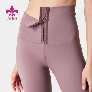 Oblečenie na kompresné telocvične Yoga Nohavice s vysokým pásom Fitness v páse Trainer legíny