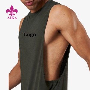 Bedst sælgende atletisk beklædning Mænd Gym Custom Logo Print Drop Armhole Sportswear Tank Top
