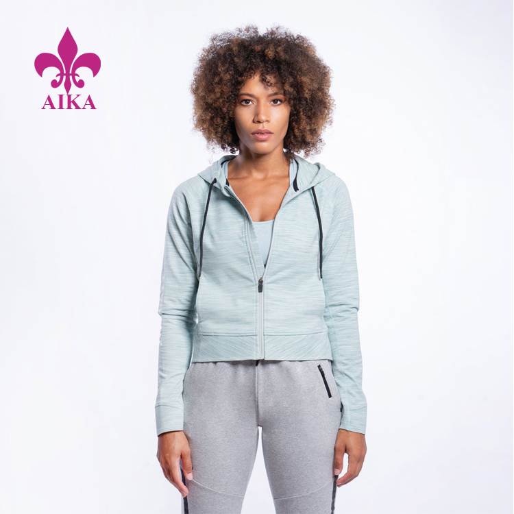 2020 Primavera Novo Design Personalizado Slim Fit Soft Brush Back Mulheres Jaqueta de Treinamento Esportivo