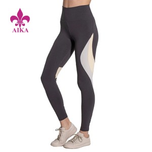 Hot salg Kina Guld leverandør Custom Color Block kvinder fitness gym leggings