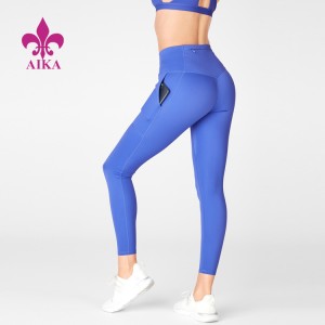 Legjobb minőségű, egyedi nagykereskedelmi sport fitneszruha zsebek magas derekú jóga leggings nőknek