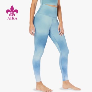 2021 China Manufacture Running Sport Yoga Tie Dye Leggings mei hege taille Fitness foar froulju