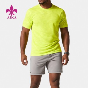 OEM Hot Sell Letné športové oblečenie Polyester Krátky rukáv Gym Obyčajné pánske tričká