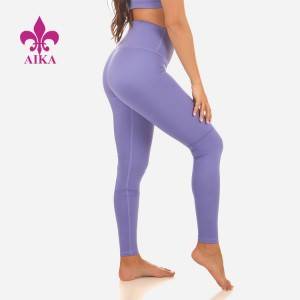 Partihandel med hög midja sexiga kvinnor komprimerade fitness yoga leggings byxor