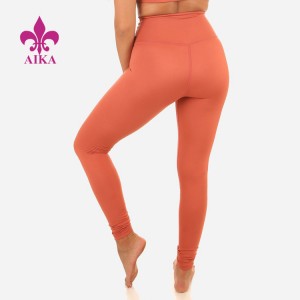 Pantalóns de legging de ioga comprimidos de cintura alta sexy para mulleres
