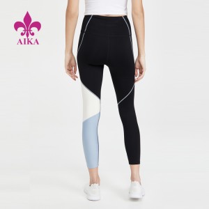 លក់ក្តៅ Custom Color Block Fitness Yoga Pants Fashion Leggings For Women Gym Wear
