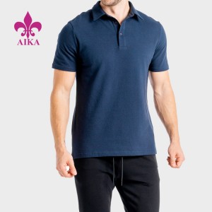 2021 Groothandel OEM Custom korte mouw 100% polyester golfpolo T-shirt voor heren