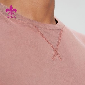 Kualitas Tinggi Custom Active Gym Wear Katun Polos Spandex Pink Tank Top Untuk Pria