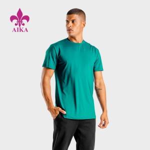 Custom Oversize Unisex Pullover Cotton Workout Clothing Plus Girman T-shirts masu Numfasawa ga Maza