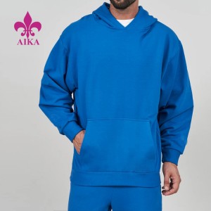 Mung Teka Custom Logo Printing Grosir 100% Cotton Polos Hoodie Pullover Kanggo Pria