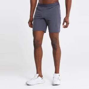 Pantalóns curtos deportivos personalizados para homes deportivos con peto na cintura