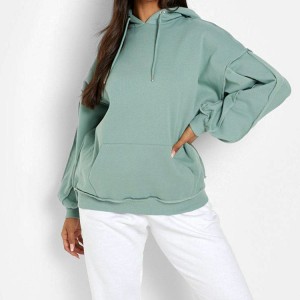 Hochwertiger Blanko-Workout-Pullover aus 100 % Baumwolle, übergroße Hoodies für Damen