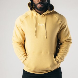 French Terry Cotton Raglan Sleeve Tane Workout Pullover Hoodies Custom With Pocket