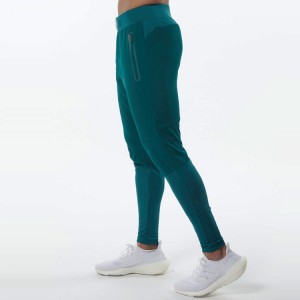 Erba 'modi Stretch Polyester Spandex Irġiel Slim Fit Track Jogger Pants Bil Zipper Pocket