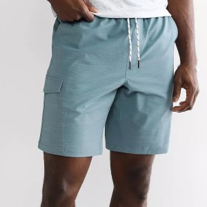 Ffatri Pris Drawstring Waist Custom Label Workout Cotton Cargo Shorts For Men