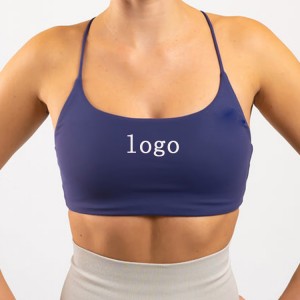 Sujetador deportivo de ioga con pescozo en U personalizado con tirantes delgados sexys para mulleres
