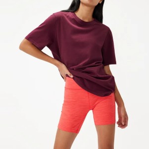 Private Label Träningskläder Blank OEM Hög kvalitet 100 % bomull Oversize enfärgade T-shirts för kvinnor