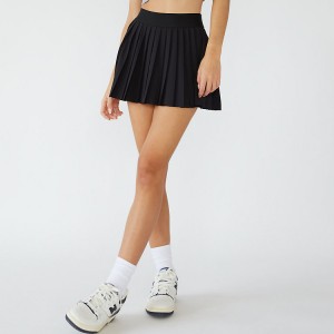 Groothandel hoge taille OEM dames tennisskorts dames sport gymkleding op maat geplooide elastische tennisrokken