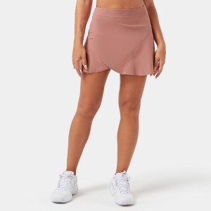 Deseño de moda Ropa de tenis transpirable Falda de tenis cruzada de tiro alto para mulleres