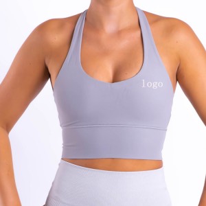China Factory Custom Sexy Back Neckholder Push Up Yoga Sport-BH für Frauen