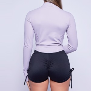 Kvinder Gym Jacket Engros Strethcable Slim Fit Full Zip Up jakke