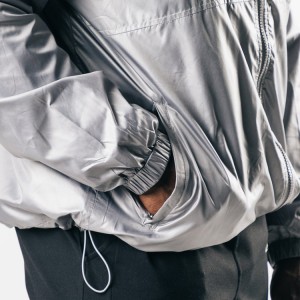Ny design Lättviktsjackor i 100 % polyester Fitness Sports Zip up vindjackor för män