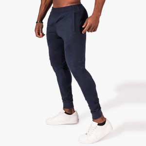 Atacado 95% algodão 5% elastano cintura elástica slim fit calças de suor homens corredores cônicos