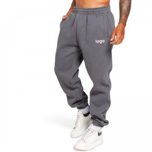 Pantaloni da jogging oversize da uomo in cotone 100% da allenamento con tasche
