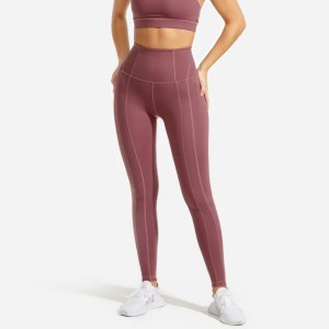 Висококачествени разтегливи дамски панталони за йога с персонализирано лого с висока талия за фитнес