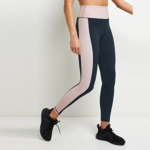 Toptan Bayanlar Renk Bloğu Yüksek Bel Egzersiz Özel Yoga Legging Pantolon Kadınlar için