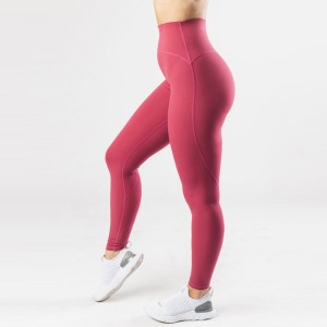 Fabrikspris Fitness Tights Custom No Front Seam High Waist Yoga Legging Byxor For Women