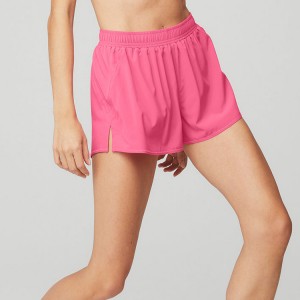 Letvægts 100% polyester elastisk talje Custom Logo Kvinder Running Gym Athletic Shorts