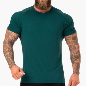 Anpassad logotyp Polyester Body Building Vanlig fitness Tomma sportgym T-shirts för man
