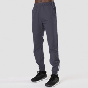 Nylon Slim Fit Track Pants Custom Men Sports Jogger Pants with Zipper Bottom