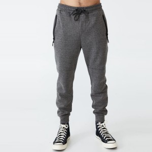 Custom Embroidery Logo Tech Track Pants Mens Sweat Jogger Pants With Zipper Pocket
